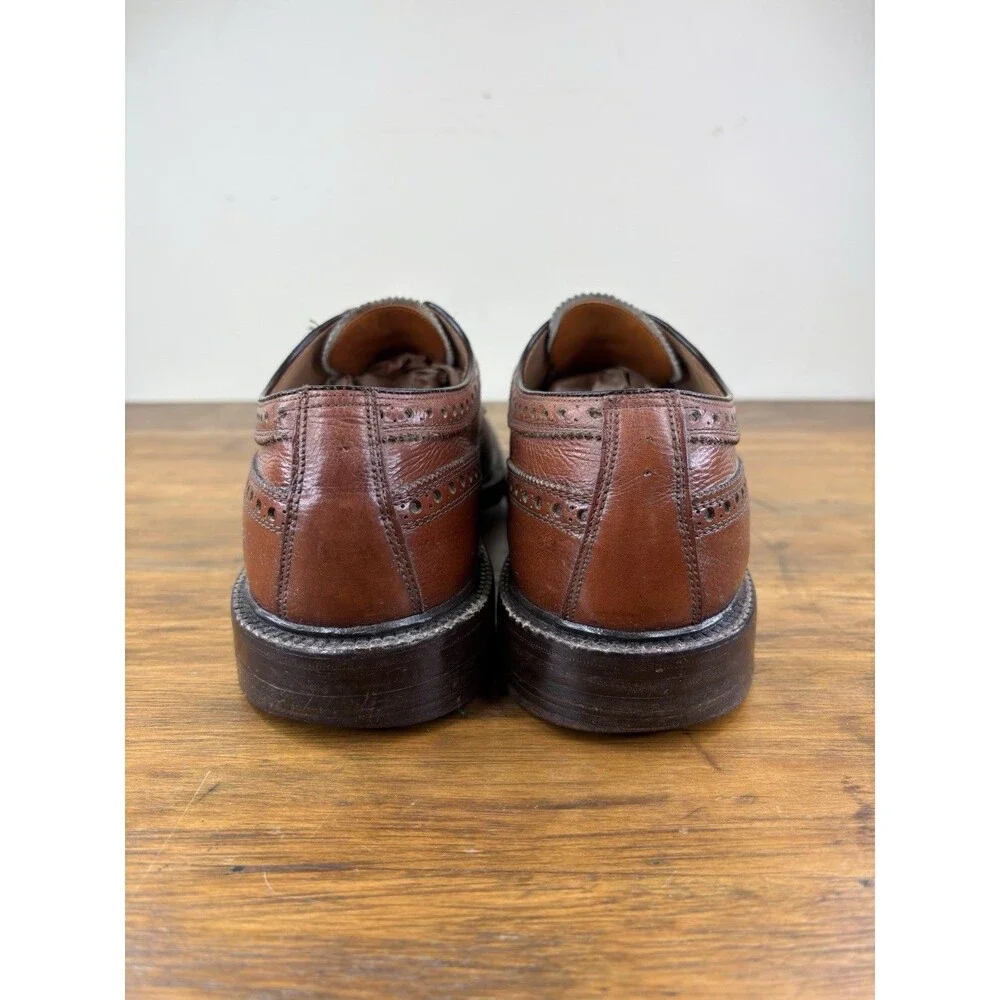 Vtg Nettleton Traditionals 0205 Longwing Blucher 9.5 B Brown Scotch Grain Derby
